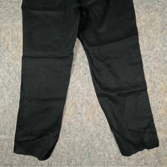 100% Linen Calvin Klein Black Pants Summer Breathable Business Casual - Sz 10 - Picture 6 of 12